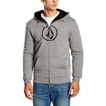 Volcom CIRCLE STAPLE FF-Sudadera Hombre,    gris oscuro M