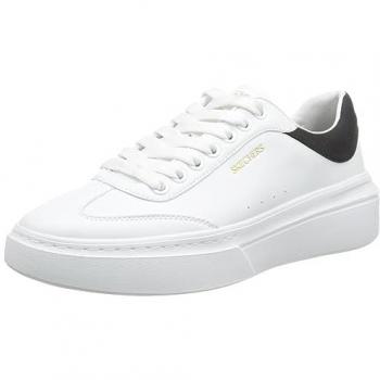 Zapatillas deportivas mujer Skechers Cordova Classic blanco negro, Duraleather/Black Trim, talla 37 EU