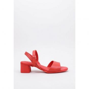 Sandalia Camper Katie K201023 de Mujer en Piel de Calidad, Color Rojo, Talla 35