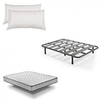 Pack Somier Cha + Colchón Pro Nature + Almohada de Fibra 135x190cm
