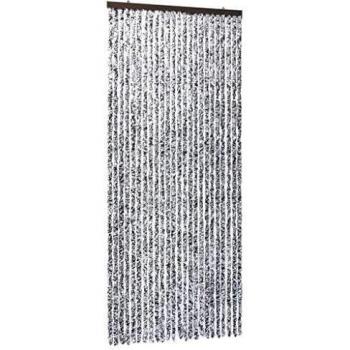 SengentoStyle Vliegengordijn 100x220 cm chenille bruin en beige