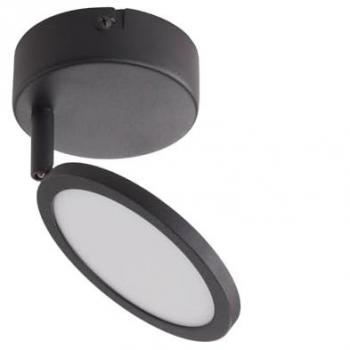 Foco LED Lindby Manel, negro, hierro, 18 cm de altura, moderno y regulable