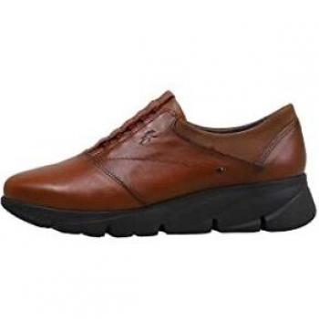 FLUCHOS - Bona F1357 Cuero - Zapato de Piel, con cuña Baja, Cordon elástico, Suela de Goma, para: Mujer Color: Cuero Talla:40