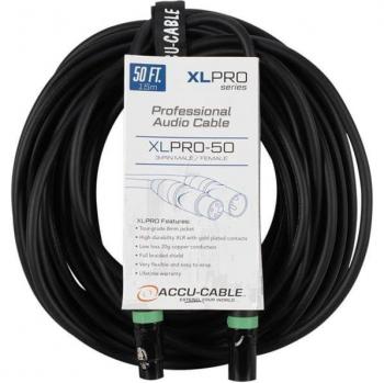 American DJ Accu-Cable XLPRO Series 50' 3-Pin XLR Male to Female Audio Cable