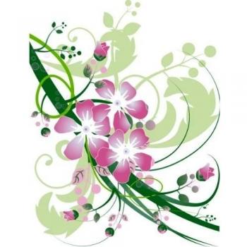 INDIGOS UG Vinilo Decorativo para Pared MF320 Hermosa Flor de 60 x 46 cm, Multicolor, 60x46x8 cm
