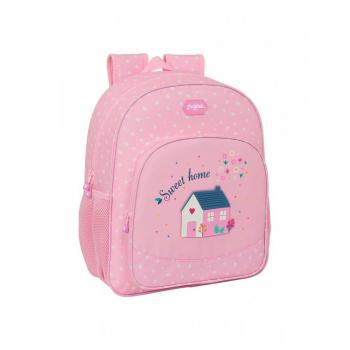 Safta Mochila Escolar Junior Adapt.Carro Reciclado Glowlab Kids Sweet Home 32x38x12cm