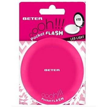 Beter espejo ohh pocket flash con luz y aumento x10fucsia 100 ml