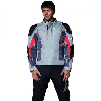 Racer Wild Man Chaqueta para Motorista, Negro/Gris/Naranja, 4XL