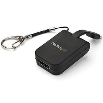 StarTech.com Compact USB C to HDMI Adapter - 4K 30Hz USB Type-C to HDMI Video Display Converter with Keychain Ring - USB-C DP Alt Mode to HDMI Monitor Dongle - Thunderbolt 3 Compatible