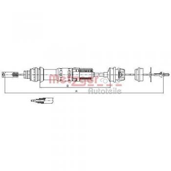 Cable de accionamiento del embrague METZGER 11.2281