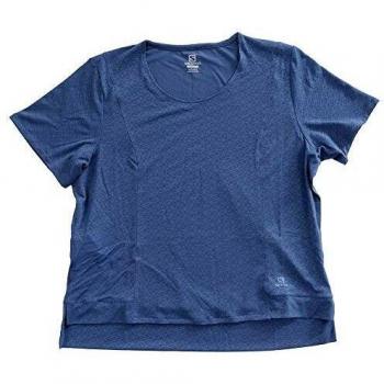 SALOMON Elevate Aero tee Camiseta, Mujer, Dark Denim, M