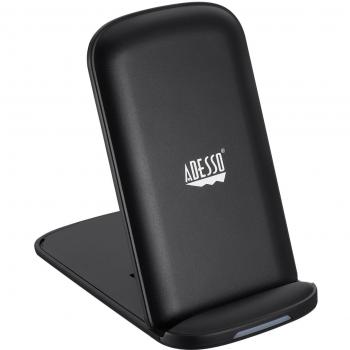 Adesso AUH-1020 Universal Black USB Wireless Fast Charging Mobile Device Charger for Indoor Use