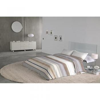 Funda Nórdica Tolrá BNDCO F5005 Gris 150 cm - 3 Piezas - 50% Algodón, 50% PES, 180 Hilos, Fácil Planchado, Fabricado en España