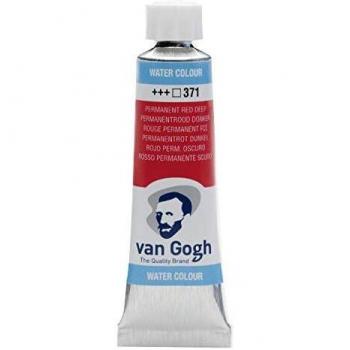Pintura para acuarela Van Gogh, 10 ml, color rojo permanente