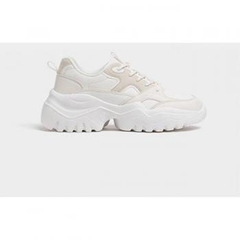 Stradivarius Multi-piece trainers in White