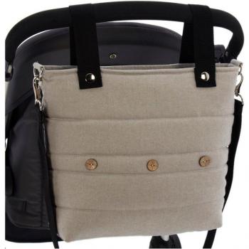 Bolso para silla de paseo o talega Rosy Fuentes - Bolso práctico y funcional, diseñado para sillas de paseo, con múltiples compartimentos, fabricado en materiales resistentes y fáciles de limpiar, incluye correas ajustables para un fácil