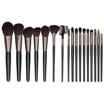 Set de Brochas de Maquillaje MIMO Negro 18 Piezas