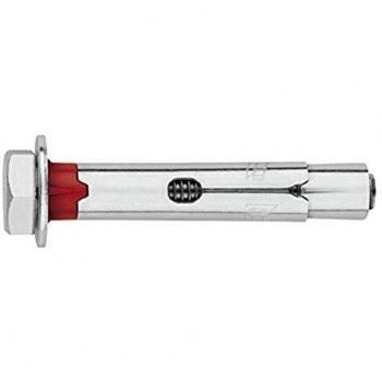 Taco de Anclaje Hexagonal Antigiro M8x80mm Ø10, Caja de 100 Unidades, Metal Zincado