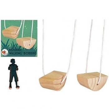 Bobbins de Madera para Caminar - Juguete de Exterior para Niños que Fomenta el Equilibrio y la Motricidad