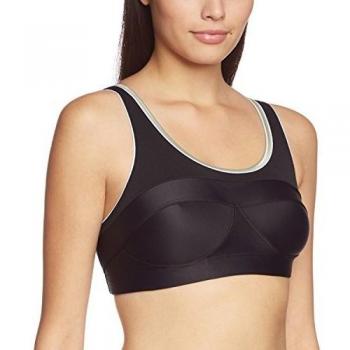 THUASNE Sport Sujetador de Deporte para Mujer, tamaño 100E, Color Negro