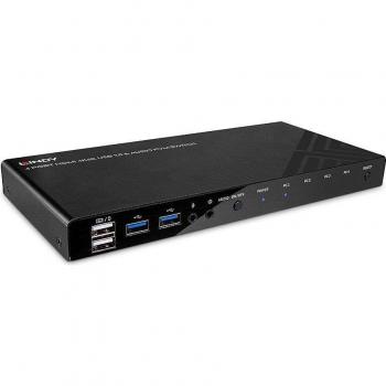 Lindy 4 Port HDMI 4K60 USB 3.0 and Audio KVM Switch