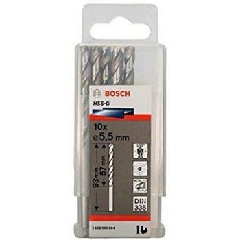 Bosch 2 608 595 064 - Pack de 10 brocas para metal HSS-G, DIN 338