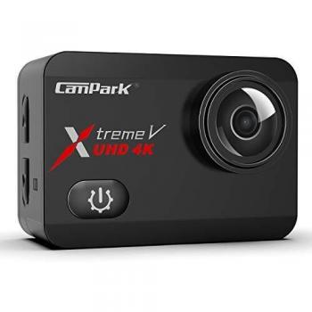 Campark Cámara Deportiva 4K 20MP WiFi Camara Acuatica Sumergible Antivibración EIS Pantalla Táctil 40M 2 Baterías de 1350mAh y Múltiples Accesorios Kit Compatible con gopro