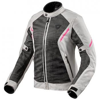 Revit Torque 2 H2O Ladies - Chaqueta Urbana Mujer Impermeable Transpirable, color negro y gris claro, tamaño 36, chaqueta de moto para damas, textil, impermeable y transpirable