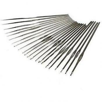 22 unidades de acero 12-14cm agujas de ganchillo