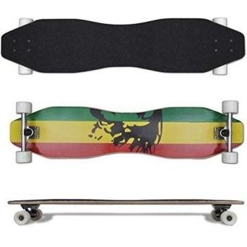 vidaXL Skateboard en forma de ocho y estampado jamaicano, 104 cm