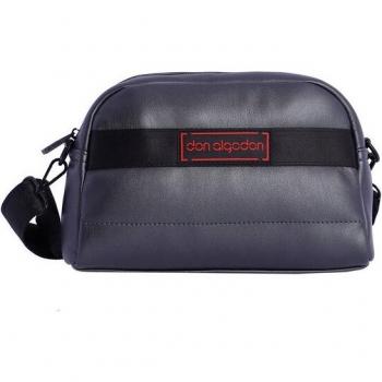 Bolso bandolera para mujer DON ALGODON Zénit negro textil con cremallera