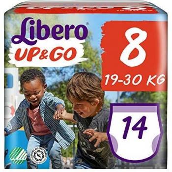 Pañales Libero Up&Go Talla 8 (19-30 kg) - Paquete de 14 Piezas