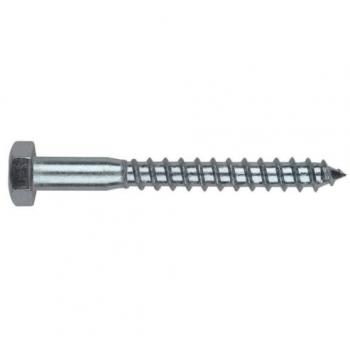 Tornillos tirafondo cabeza hexagonal DIN-571 cincados 5 x 50 mm - Pack de 50 unidades