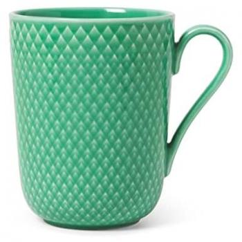 Taza Rhombe Color Verde 33 cl con Asa Lyngby