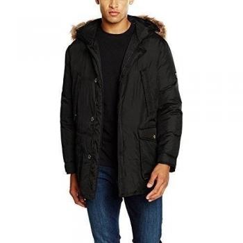 HÄRVIST, Verbier - Abrigo de manga larga para hombre, color negro, talla L