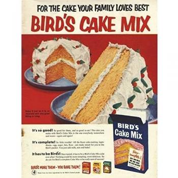 4307 pájaros Cake Mix Retro Funny Fine Wall Art Nostalgic Retro de Metal pared publicidad placa decorativa