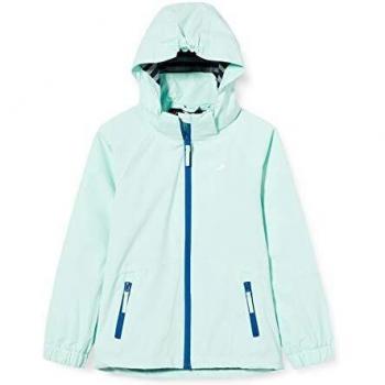 Trespass Fenna - Chaqueta impermeable con capucha extraíble para niña, Niñas, Chaqueta impermeable con capucha extraíble., FCJKRAO10003_PMI5/6, Menta pálida, 5-6
