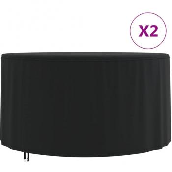 Fundas de muebles de jardín 2 piezas Ø 157x71 cm 420D Oxford