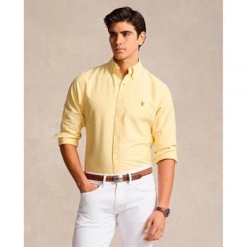 Camisa de Hombre Oxford Regular Fit Ralph Lauren con Logo Bordado - Color Amarillo - Talla M