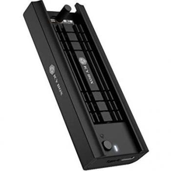 Caja externa para unidad de estado sólido (SSD) ICY BOX IB-180MC-C31 en color negro, compatible con M.2