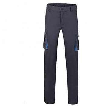 Pantalón de Trabajo Velilla 103024S Bicolor Stretch Slim Fit Elástico con Doble Costura y Multibolsillos