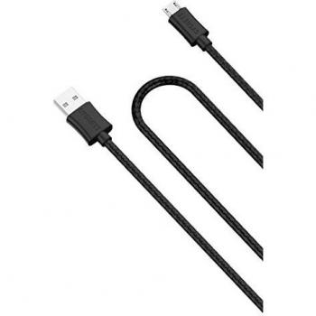 Cable USB Cygnett Source de 2m, Conexiones USB-A a Micro-USB B, Negro - Ideal para Cargar y Sincronizar Dispositivos