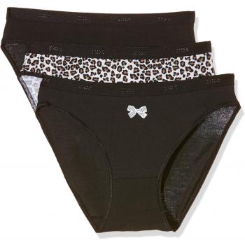 DIM Pockets Coton Slip x3, Braguita Para Mujer, Lot Léopard, 40/42 3 )