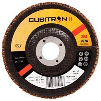 3M Cubitron II Disco de láminas 967A, 125mm, 40, Cónico, 1/Caja