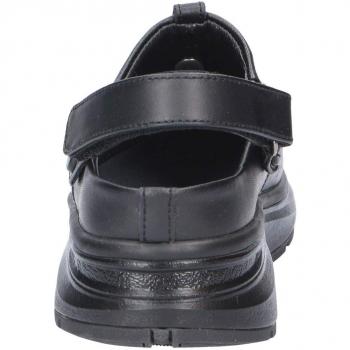 Joya IQ SR Black Leather Women's Clogs