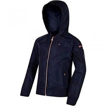 Regatta Chaqueta Elbertyna Impermeable Carcasa para niños, Infantil, Color Azul Marino, tamaño Size 3-4