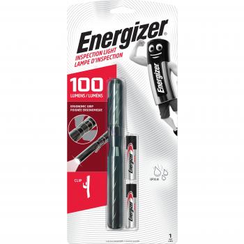 Energizer Linterna de Inspección 100 Lúmenes, IPX4, Resistente al Agua y Caídas, Alcance de 50 Metros con 2 Pilas Alcalinas AAA
