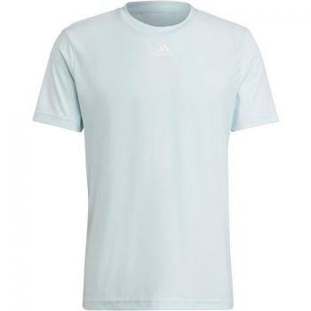 Camiseta Adidas Gráfica 3 Barras Hombre Azul Claro