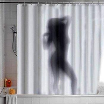 Genérico Cortina de Ducha Sexy Mujer Desnuda en la Ducha - Cortina Inusual con Figura
