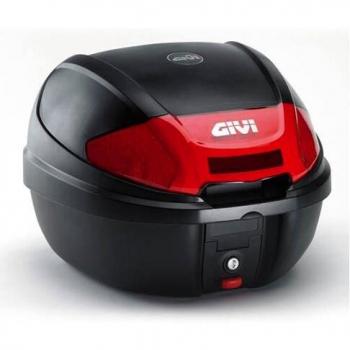 Givi E300_Noir Monolock Baúl con Placa Negro Mate, Carga Máxima 3 Kg